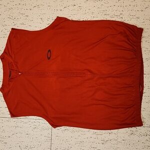 Oakley Softwear Red Big Logo Cycling Jersey Vest with Black Logo Vintage 90s